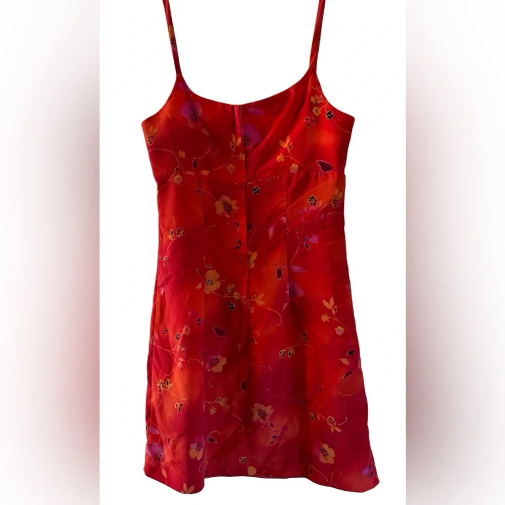 My Michelle Orange and Red Floral Mini Dress